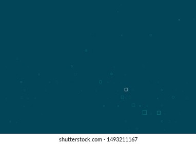 Light BLUE vector background with circles, rectangles. Decorative design in abstract style with circles, rectangles. Pattern for beautiful websites.