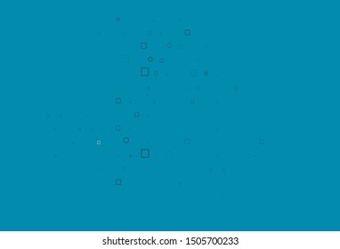 Light BLUE vector background with circles, rectangles. Decorative design in abstract style with circles, rectangles. Design for business adverts.