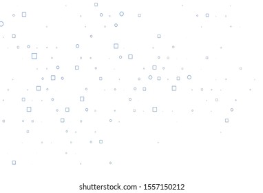 Light BLUE vector background with circles, rectangles. Illustration with set of shining colorful abstract circles, cubes. Template for your brand book.