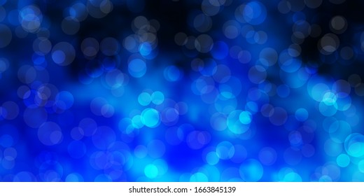 Light BLUE vector background with circles. Abstract colorful disks on simple gradient background. Pattern for websites, landing pages.