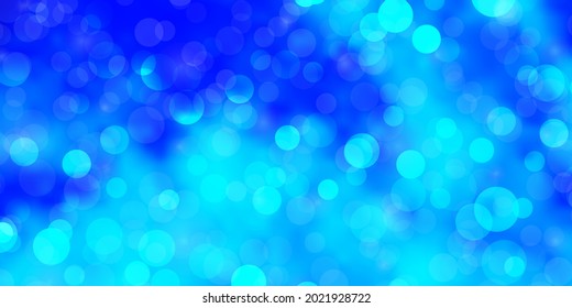 Light BLUE vector background with circles. Modern abstract illustration with colorful circle shapes. Pattern for booklets, leaflets.
