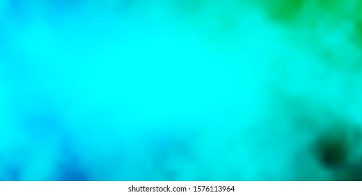 Light BLUE vector background with clouds. Illustration in abstract style with gradient clouds. Template for websites.