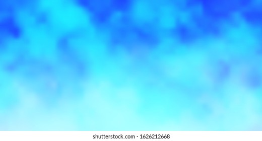 Light BLUE vector background with clouds. Colorful illustration with abstract gradient clouds. Beautiful layout for uidesign.