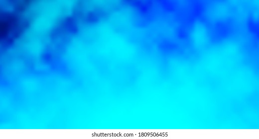 Light BLUE vector background with clouds. Colorful illustration with abstract gradient clouds. Template for websites.