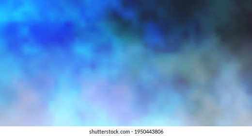 Light BLUE vector background with clouds. Colorful illustration with abstract gradient clouds. Template for websites.