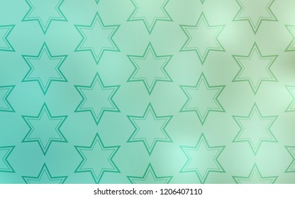 Light BLUE vector background with colored stars. Modern geometrical abstract illustration with stars. Smart design for your business advert.