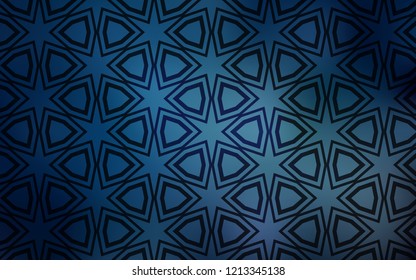 Light BLUE vector background with colored stars. Stars on blurred abstract background with gradient. Smart design for your business advert.