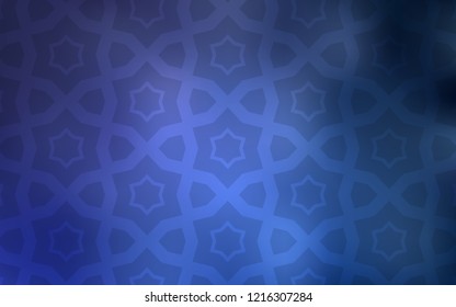 Light BLUE vector background with colored stars. Modern geometrical abstract illustration with stars. Best design for your ad, poster, banner.