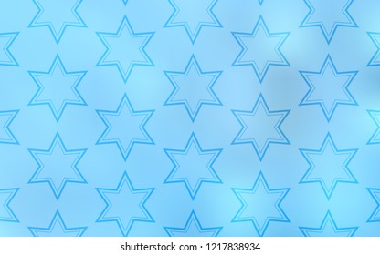 Light BLUE vector background with colored stars. Decorative illustration with stars on abstract template. Smart design for your business advert.