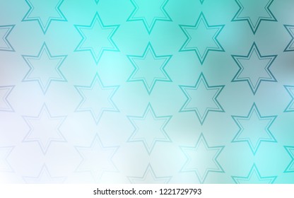 Light BLUE vector background with colored stars. Shining colored illustration with stars. Pattern for websites, landing pages.
