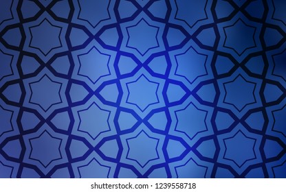 Light BLUE vector background with colored stars. Modern geometrical abstract illustration with stars. Pattern for websites, landing pages.