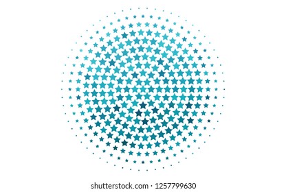 Light BLUE vector background with colored stars. Blurred decorative design in simple style with stars. The pattern can be used for websites.