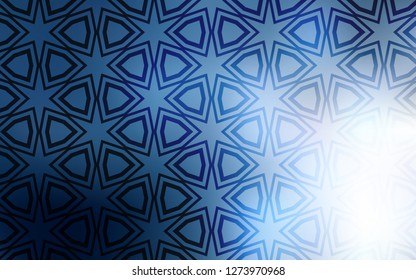 Light BLUE vector background with colored stars. Blurred decorative design in simple style with stars. Template for sell phone backgrounds.