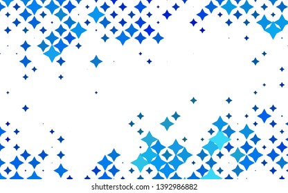 Light BLUE vector background with colored stars. Modern geometrical abstract illustration with stars. The pattern can be used for websites.
