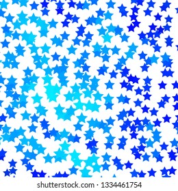 Light BLUE vector background with colorful stars. Colorful illustration with abstract gradient stars. Design for your business promotion.