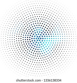 Light BLUE vector background with colorful stars. Decorative illustration with stars on abstract template. Best design for your ad, poster, banner.