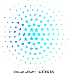 Light BLUE vector background with colorful stars. Colorful illustration in abstract style with gradient stars. Theme for cell phones.