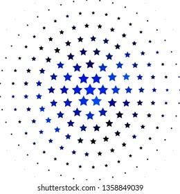 Light BLUE vector background with colorful stars. Colorful illustration with abstract gradient stars. Best design for your ad, poster, banner.
