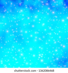 Light BLUE vector background with colorful stars. Colorful illustration in abstract style with gradient stars. Best design for your ad, poster, banner.