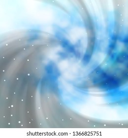 Light BLUE vector background with colorful stars. Decorative illustration with stars on abstract template. Theme for cell phones.
