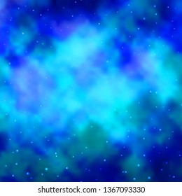 Light BLUE vector background with colorful stars. Decorative illustration with stars on abstract template. Pattern for wrapping gifts.