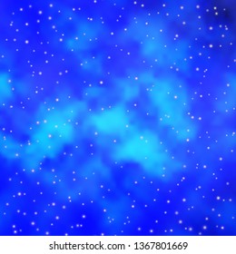 Light BLUE vector background with colorful stars. Colorful illustration with abstract gradient stars. Design for your business promotion.