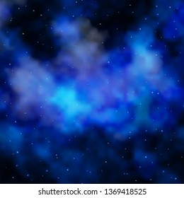 Light BLUE vector background with colorful stars. Modern geometric abstract illustration with stars. Best design for your ad, poster, banner.