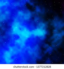 Light BLUE vector background with colorful stars. Shining colorful illustration with small and big stars. Pattern for new year ad, booklets.