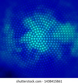 Light BLUE vector background with colorful stars. Blur decorative design in simple style with stars. Pattern for new year ad, booklets.