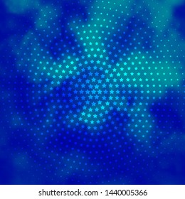 Light BLUE vector background with colorful stars. Colorful illustration with abstract gradient stars. Best design for your ad, poster, banner.