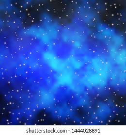 Light BLUE vector background with colorful stars. Colorful illustration in abstract style with gradient stars. Pattern for new year ad, booklets.