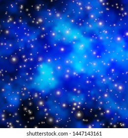 Light BLUE vector background with colorful stars. Modern geometric abstract illustration with stars. Pattern for new year ad, booklets.
