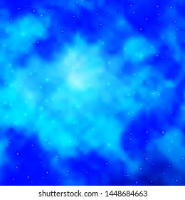 Light BLUE vector background with colorful stars. Blur decorative design in simple style with stars. Theme for cell phones.