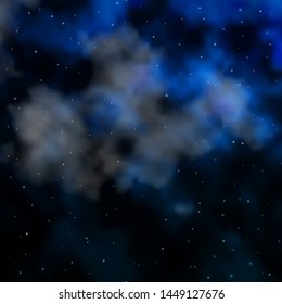 Light BLUE vector background with colorful stars. Colorful illustration in abstract style with gradient stars. Best design for your ad, poster, banner.