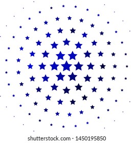 Light BLUE vector background with colorful stars. Decorative illustration with stars on abstract template. Design for your business promotion.