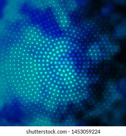 Light BLUE vector background with colorful stars. Decorative illustration with stars on abstract template. Pattern for wrapping gifts.