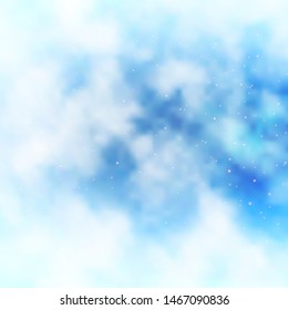 Light BLUE vector background with colorful stars. Blur decorative design in simple style with stars. Pattern for wrapping gifts.