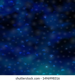 Light BLUE vector background with colorful stars. Shining colorful illustration with small and big stars. Pattern for wrapping gifts.