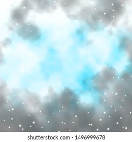 Light BLUE vector background with colorful stars. Colorful illustration with abstract gradient stars. Pattern for wrapping gifts.