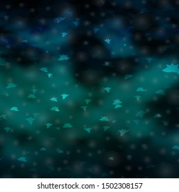 Light BLUE vector background with colorful stars. Shining colorful illustration with small and big stars. Pattern for wrapping gifts.