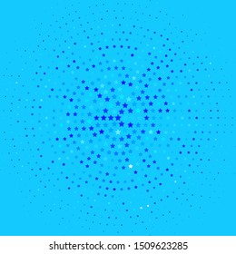 Light BLUE vector background with colorful stars. Decorative illustration with stars on abstract template. Design for your business promotion.