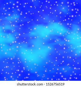 Light BLUE vector background with colorful stars. Colorful illustration with abstract gradient stars. Pattern for wrapping gifts.