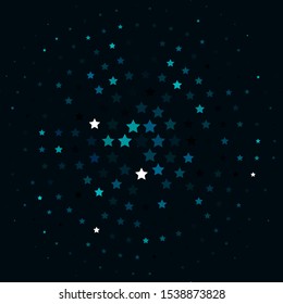 Light BLUE vector background with colorful stars. Decorative illustration with stars on abstract template. Design for your business promotion.