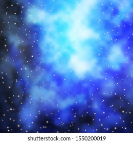 Light BLUE vector background with colorful stars. Decorative illustration with stars on abstract template. Pattern for websites, landing pages.