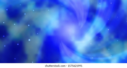 Light BLUE vector background with colorful stars. Colorful illustration with abstract gradient stars. Design for your business promotion.