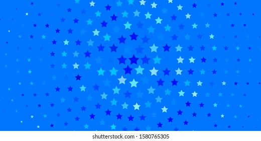 Light BLUE vector background with colorful stars. Colorful illustration with abstract gradient stars. Pattern for websites, landing pages.