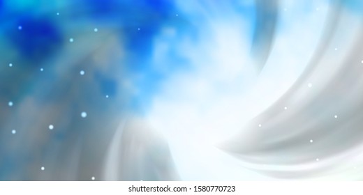 Light BLUE vector background with colorful stars. Blur decorative design in simple style with stars. Design for your business promotion.