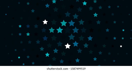 Light BLUE vector background with colorful stars. Decorative illustration with stars on abstract template. Design for your business promotion.