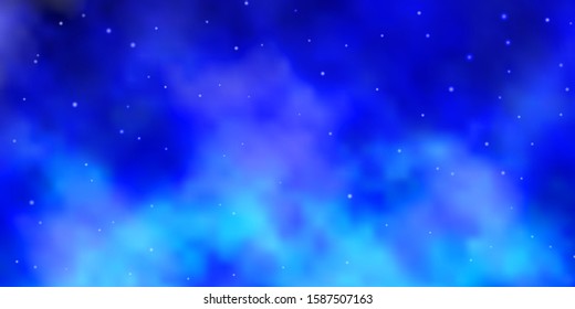 Light BLUE vector background with colorful stars. Modern geometric abstract illustration with stars. Pattern for websites, landing pages.
