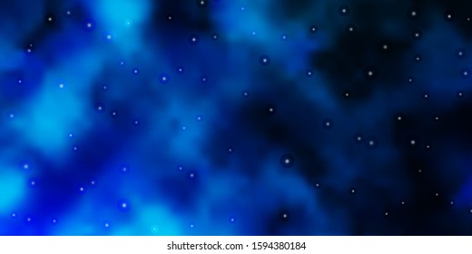 Light BLUE vector background with colorful stars. Colorful illustration with abstract gradient stars. Theme for cell phones.